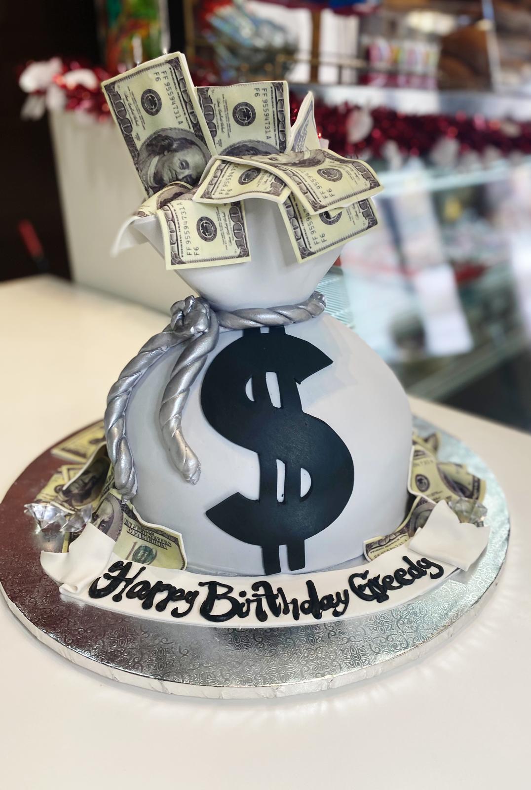Money bag 2025 cake